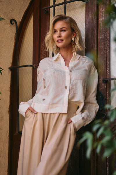 Nukus Adora Blouse Embroidery off white