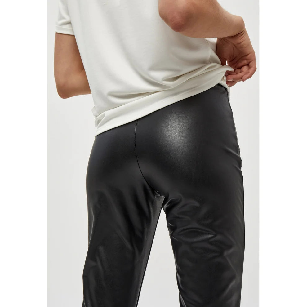 Peppercorn Linette Pu Leggings black