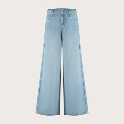 Florèz Liv Wide Leg Jeans Broek L33 mid blue