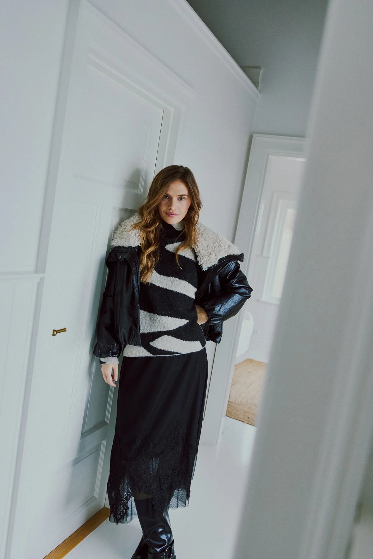 Freequent Gloss Jacket black/moonbeam