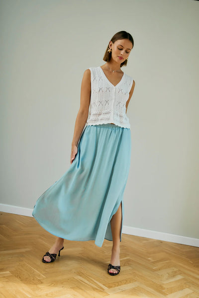 Freequent Carly Rok light blue denim