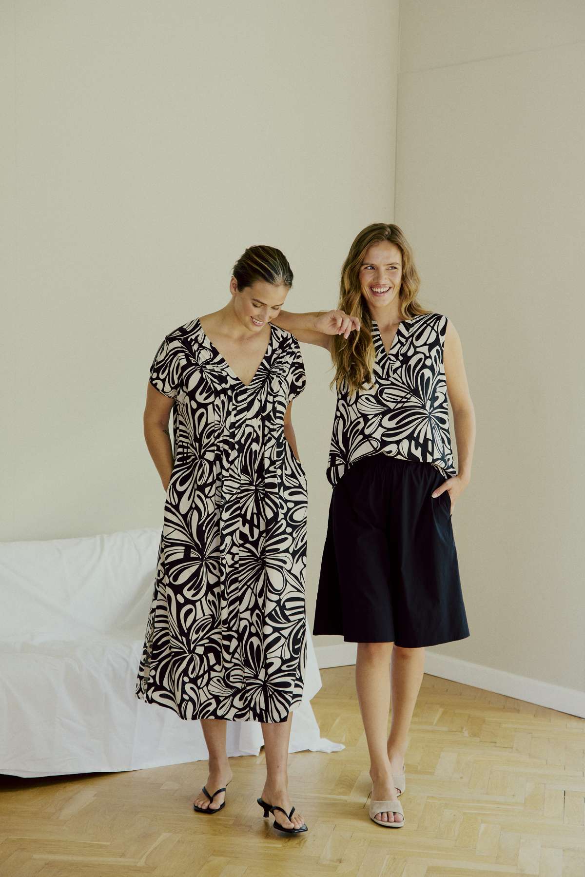 Freequent Floi Jurk black w. moonbeam
