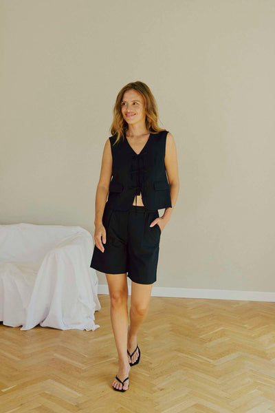 Freequent Maeve Shorts zwart
