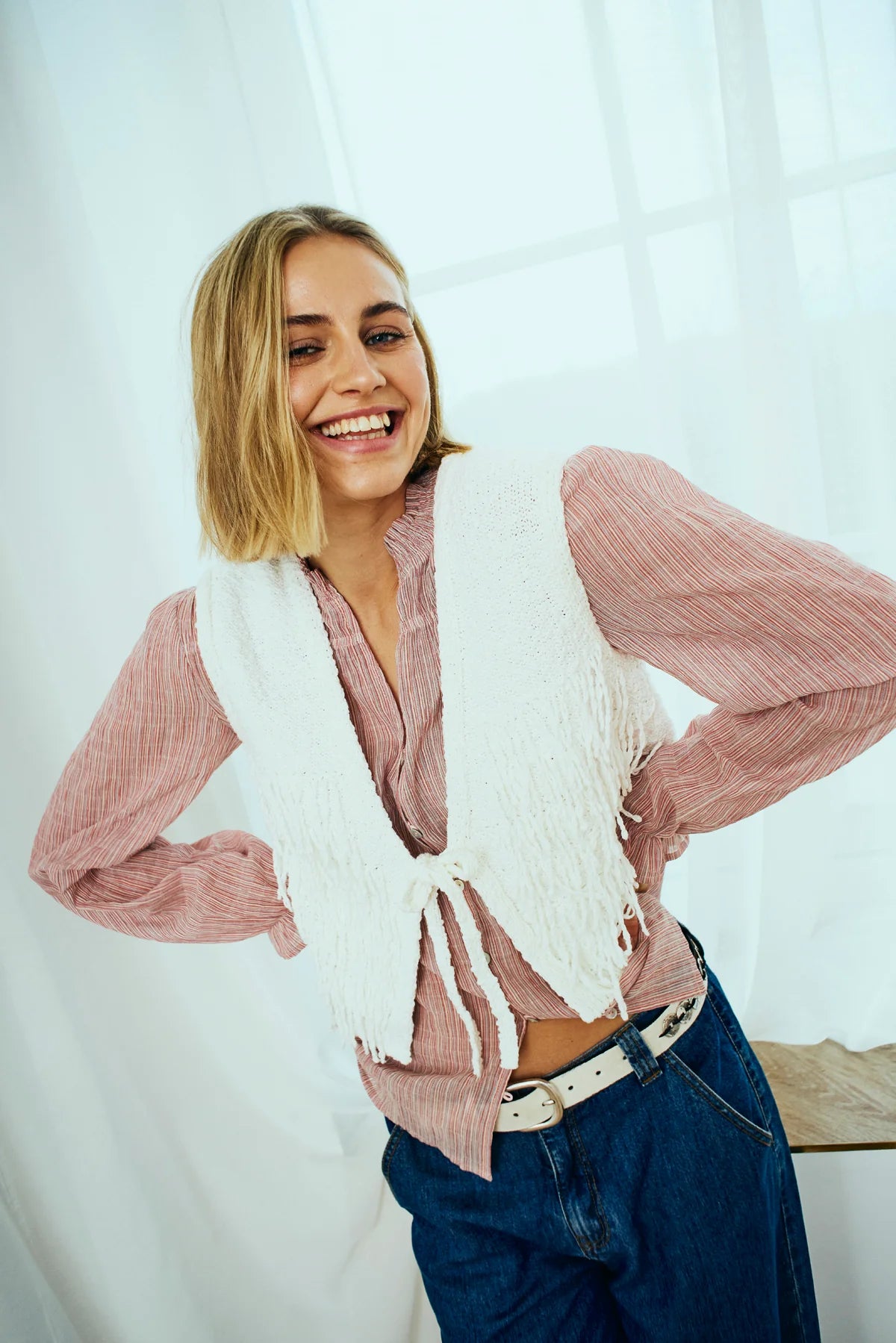 Freequent Helly Blouse moonbeam w. baked apple