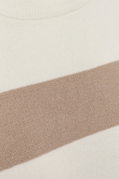 Freequent Pixie Pullover star off white w. taupe