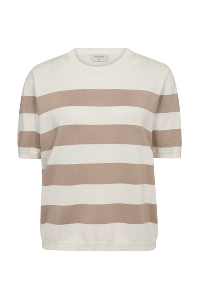 Freequent Pixie Pullover star off white w. taupe