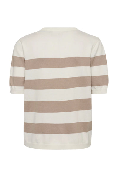 Freequent Pixie Pullover star off white w. taupe