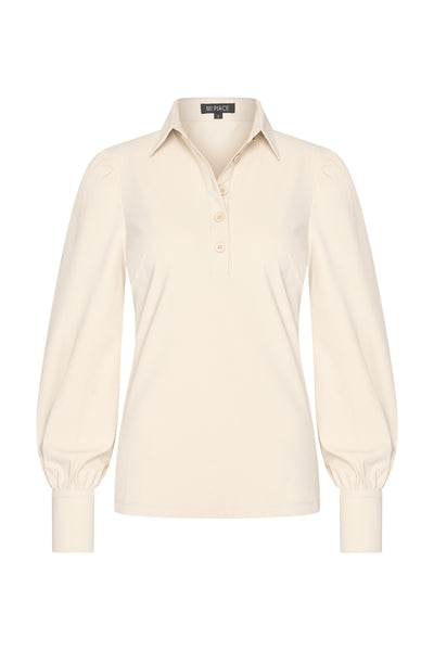 Mi Piace Travelstof Polo Top met Lichte Pofmouw 202530 kit