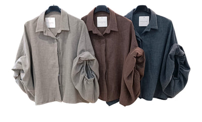 Oversized blouse antraciet
