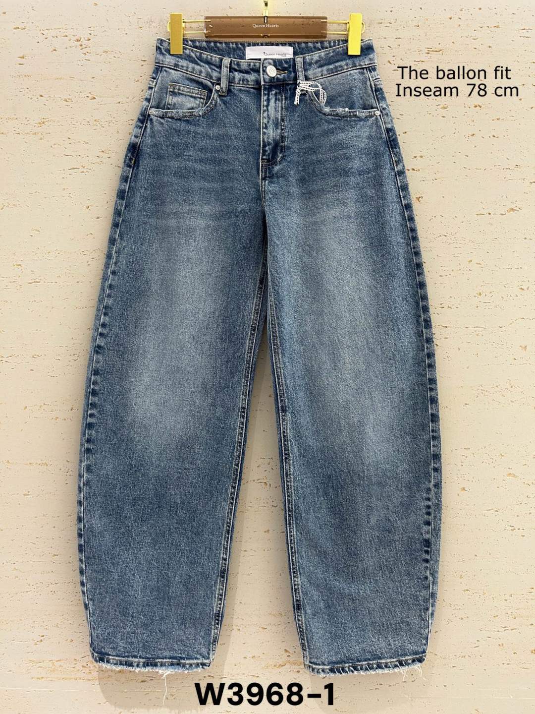Queen Hearts barrel Jeans Broek 3968-1
