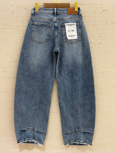 Queen Hearts barrel Jeans Broek 3968-1