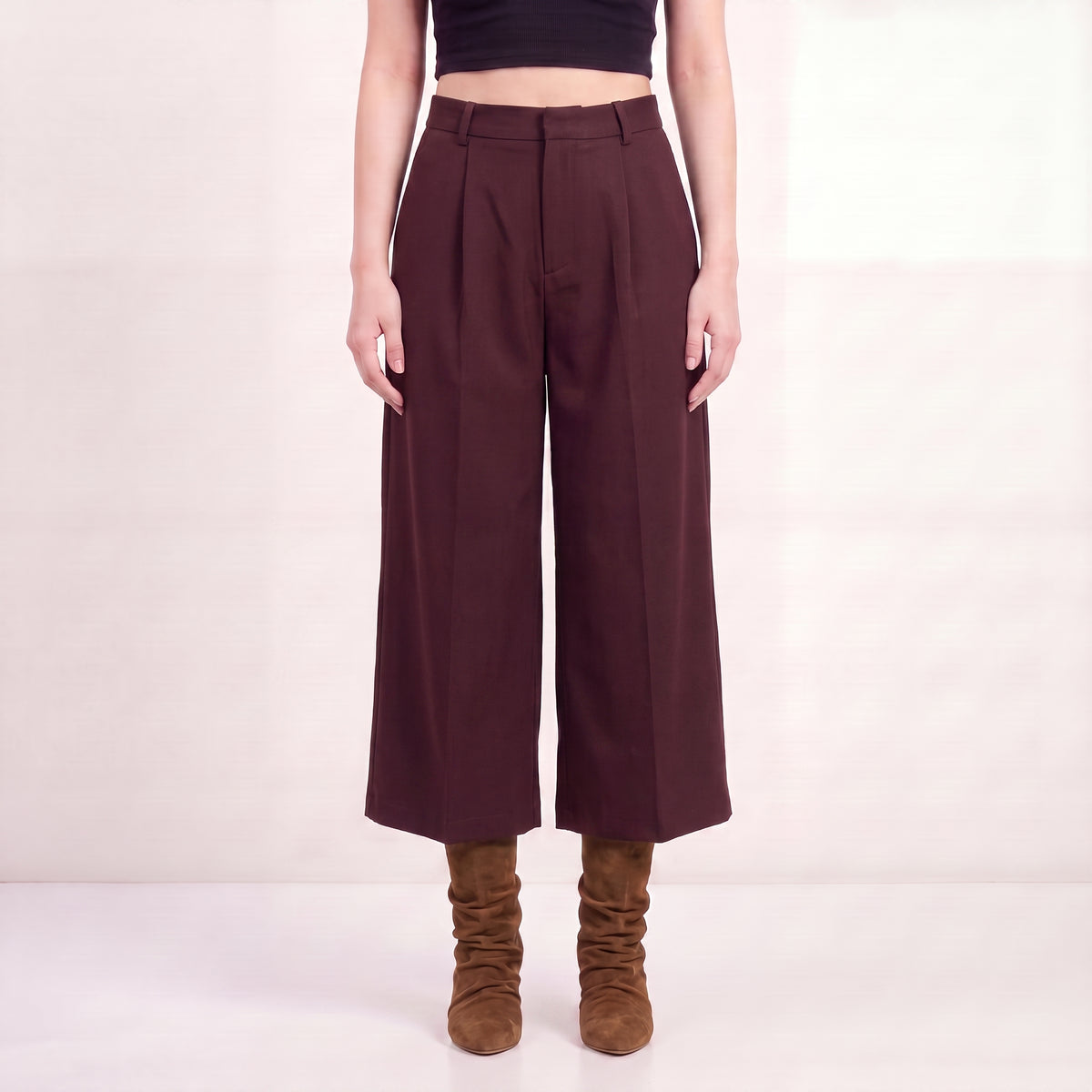 Fashion Bermuda Broek 81855 burgundy