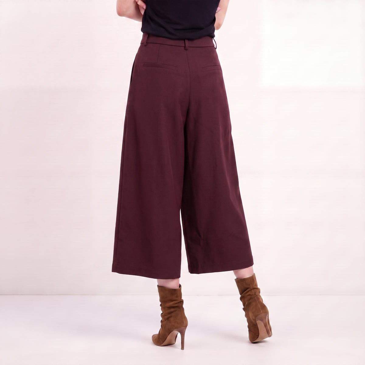 Fashion Bermuda Broek 81855 burgundy