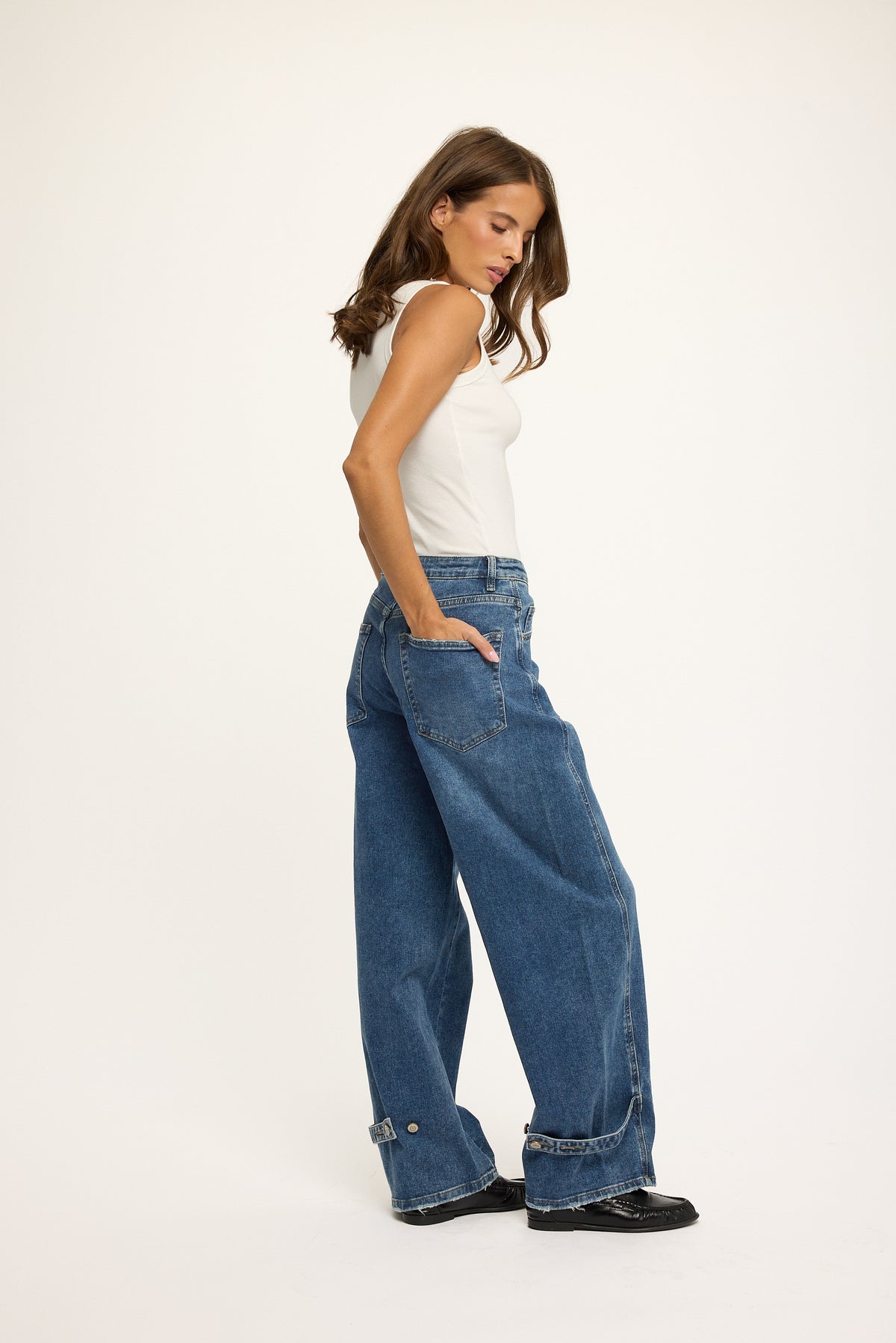 Redial Barrel Jeans RD 9308  Donkerblauw