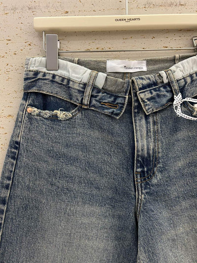 Queen Hearts  Jeans Broek  bleu 5001