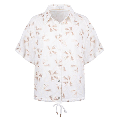 Nukus Britt Blouse Embroidery offwhite/gold