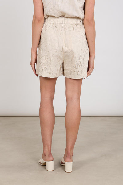 Nukus Dagmar Short Embroidery sand