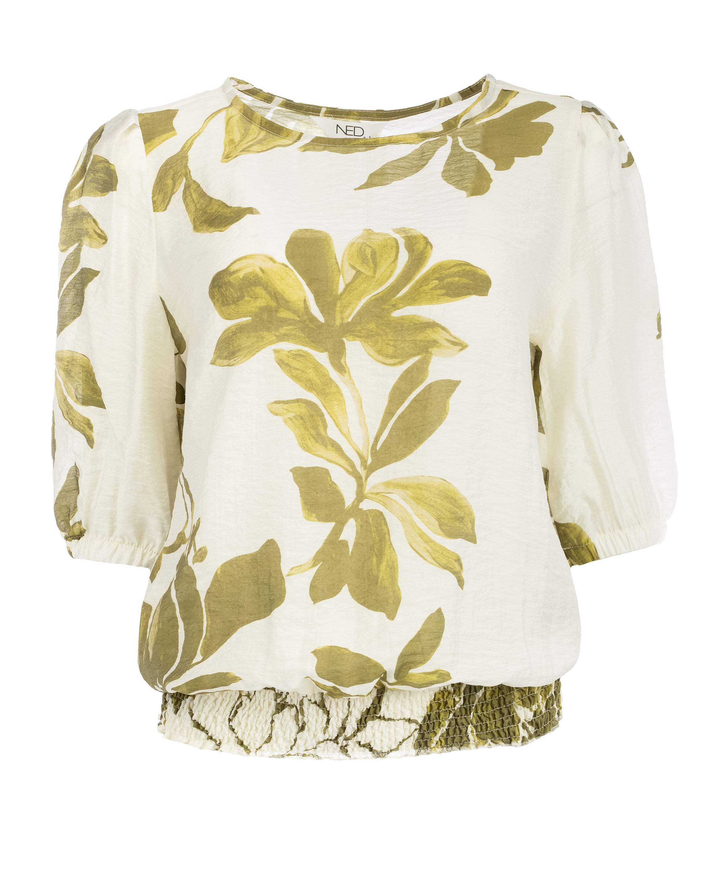 NED Capro 1/2 SS Top Olive Night Botanic Garden olive night