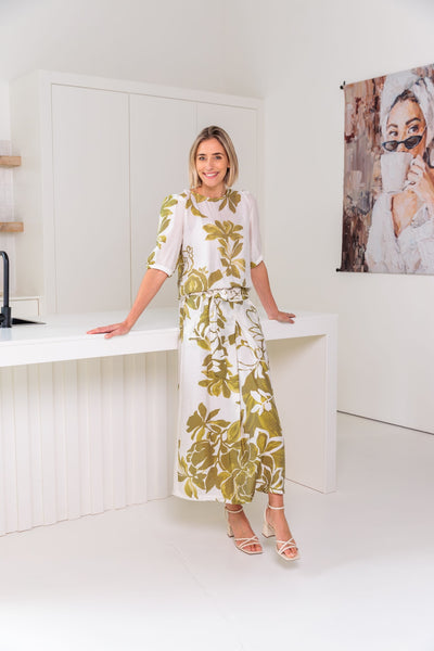 NED Capro 1/2 SS Top Olive Night Botanic Garden olive night