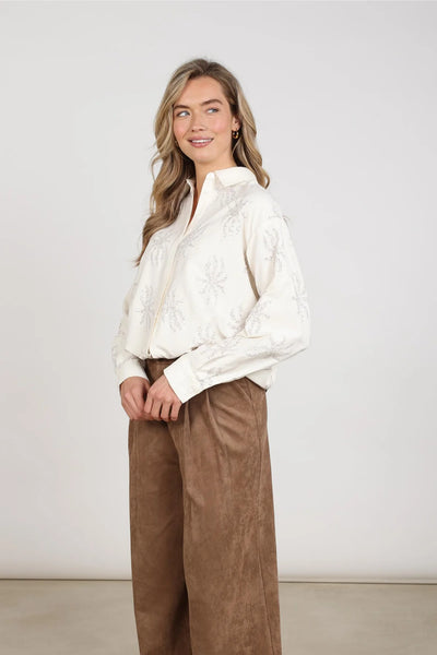 Nukus Aster Blouse Paillet off white