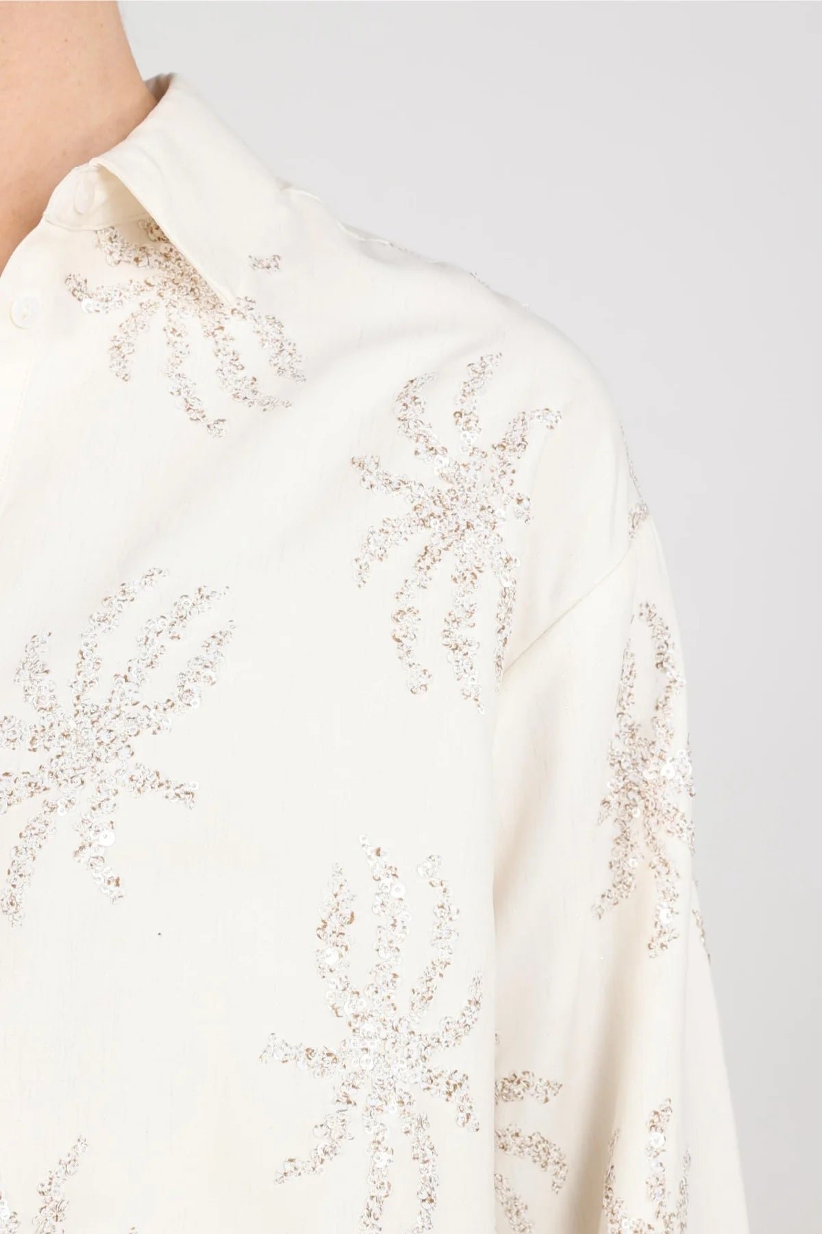 Nukus Aster Blouse Paillet off white