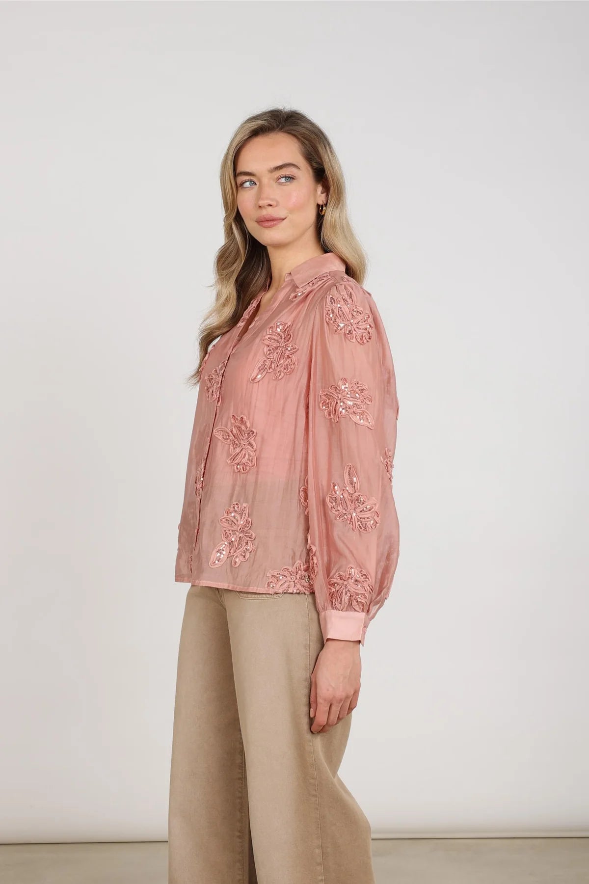 Nukus Antonella Blouse Paillet rose