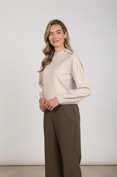 Nukus Molly Pullover Strass sand melange