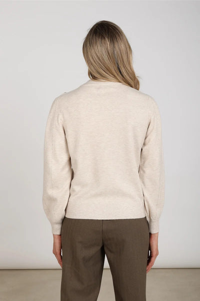 Nukus Molly Pullover Strass sand melange