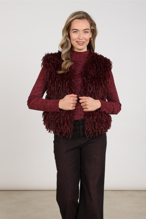 Nukus Mila Gilet Feather cherry