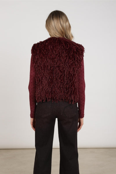 Nukus Mila Gilet Feather cherry
