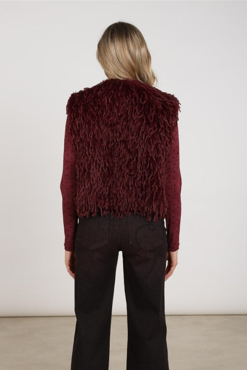 Nukus Mila Gilet Feather cherry