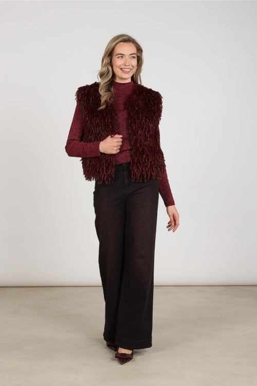 Nukus Mila Gilet Feather cherry