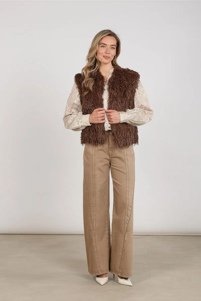 Nukus Mila Gilet Feather taupe