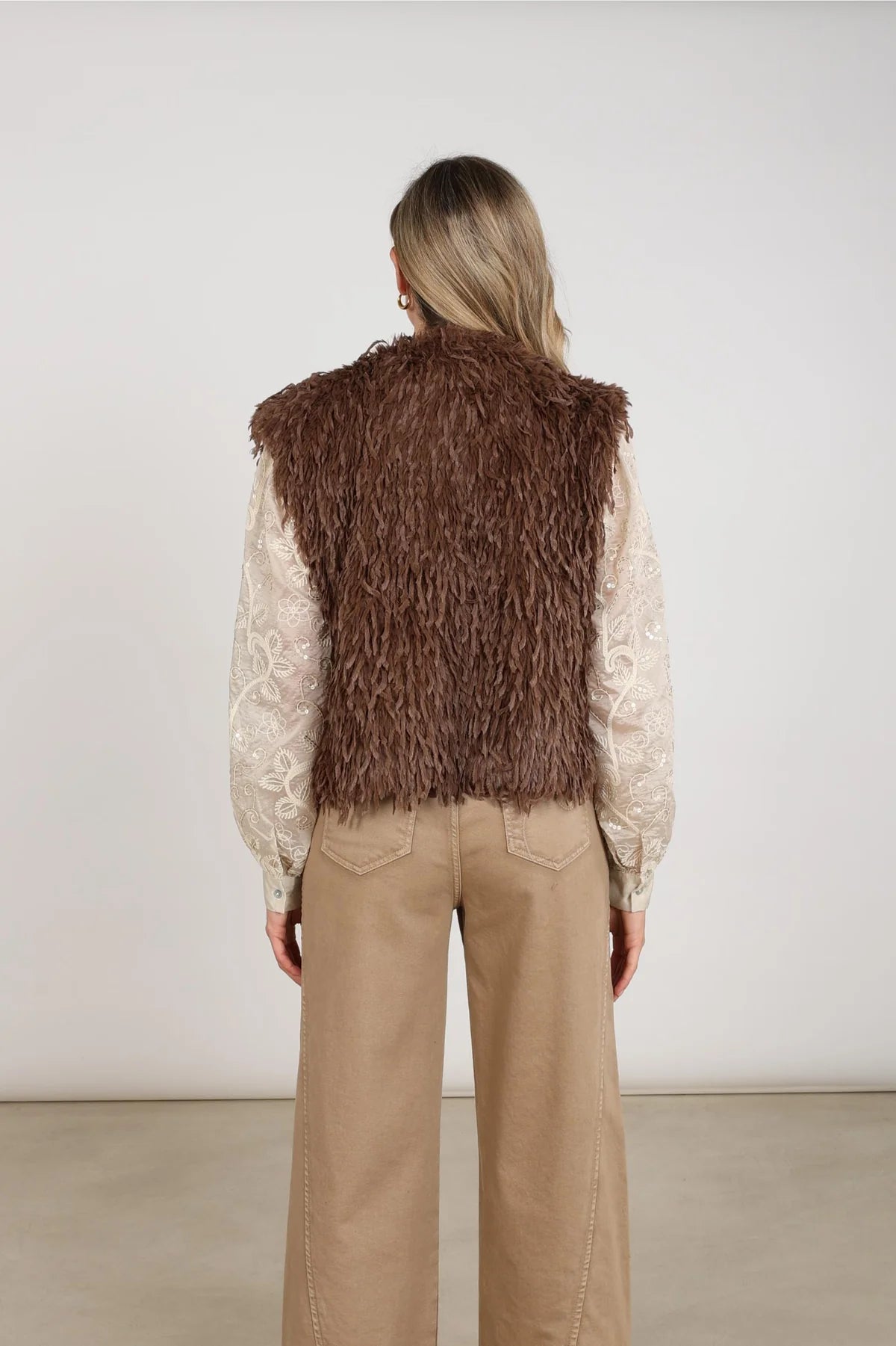 Nukus Mila Gilet Feather taupe