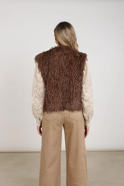 Nukus Mila Gilet Feather taupe