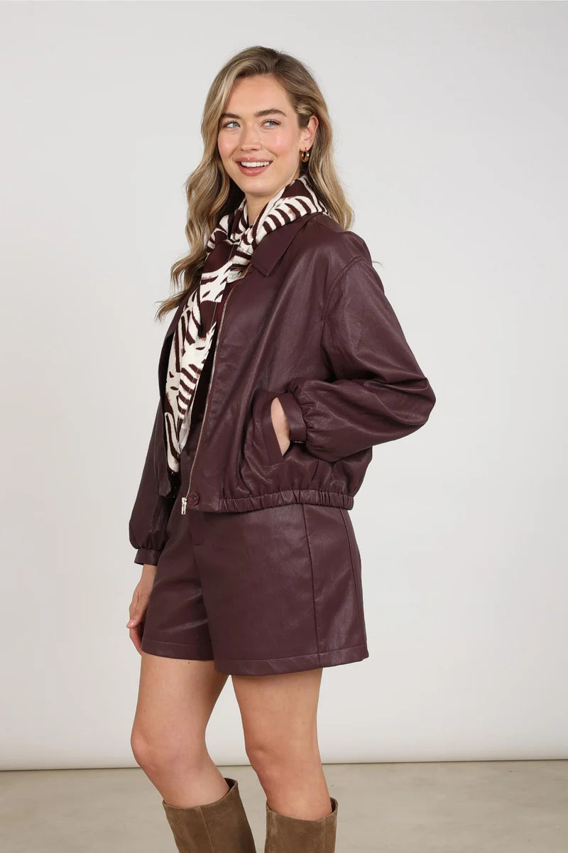 Nukus Dominique Jacket PU Cherry