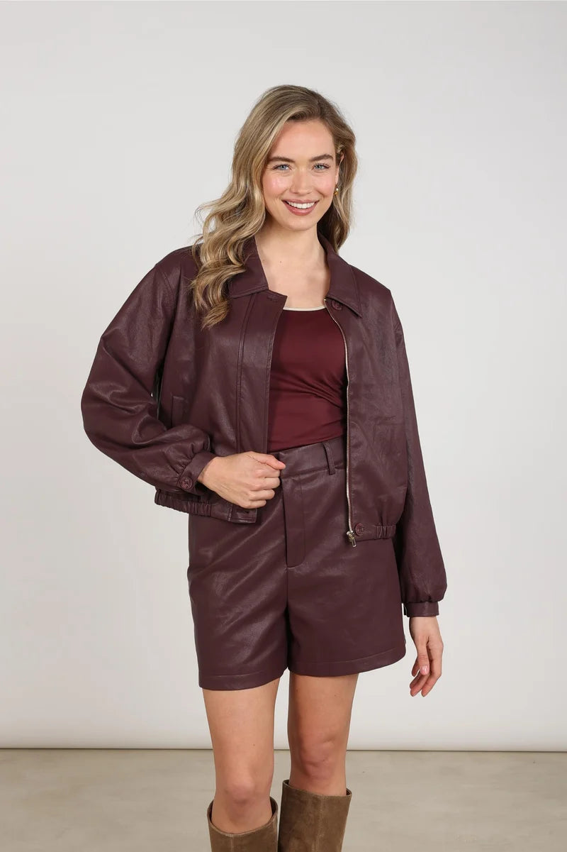 Nukus Dominique Jacket PU Cherry