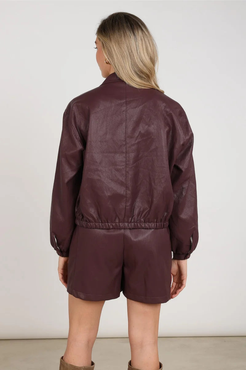 Nukus Dominique Jacket PU Cherry
