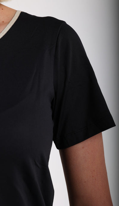 Nukus Tirza Travelstof Top zwart