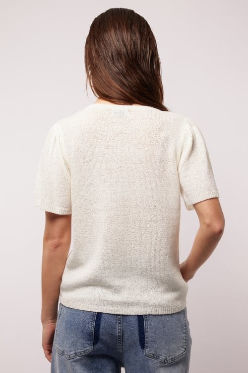 Fluresk Niala Knitting Top offwhite