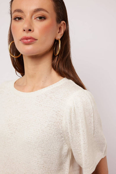 Fluresk Niala Knitting Top offwhite