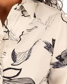 Mi Piace Travelstof Blouse Korte Mouw dark bleu line 202270