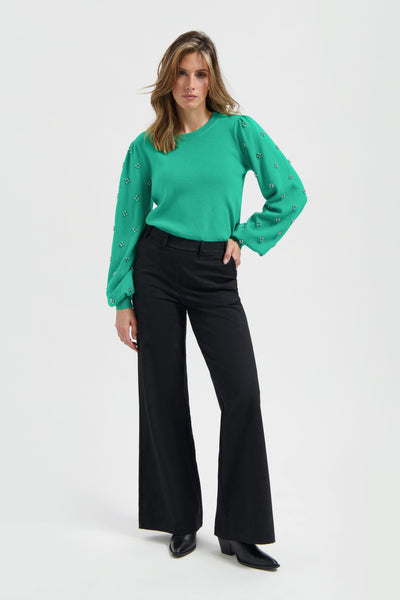 Lady Day Travelstof Phoenix Brushed Broek zwart