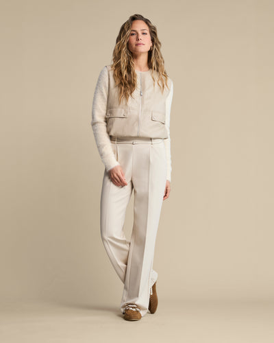 Red Button Ivy Gilet Leer pebble