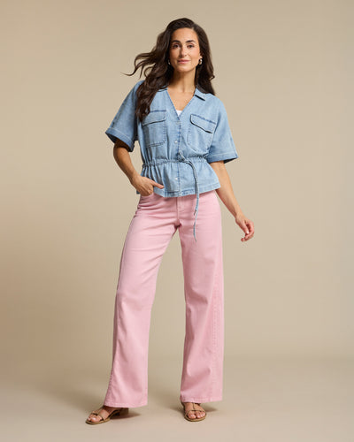 Red Button Claudette Slanted Seams Twill Broek L33 blossom