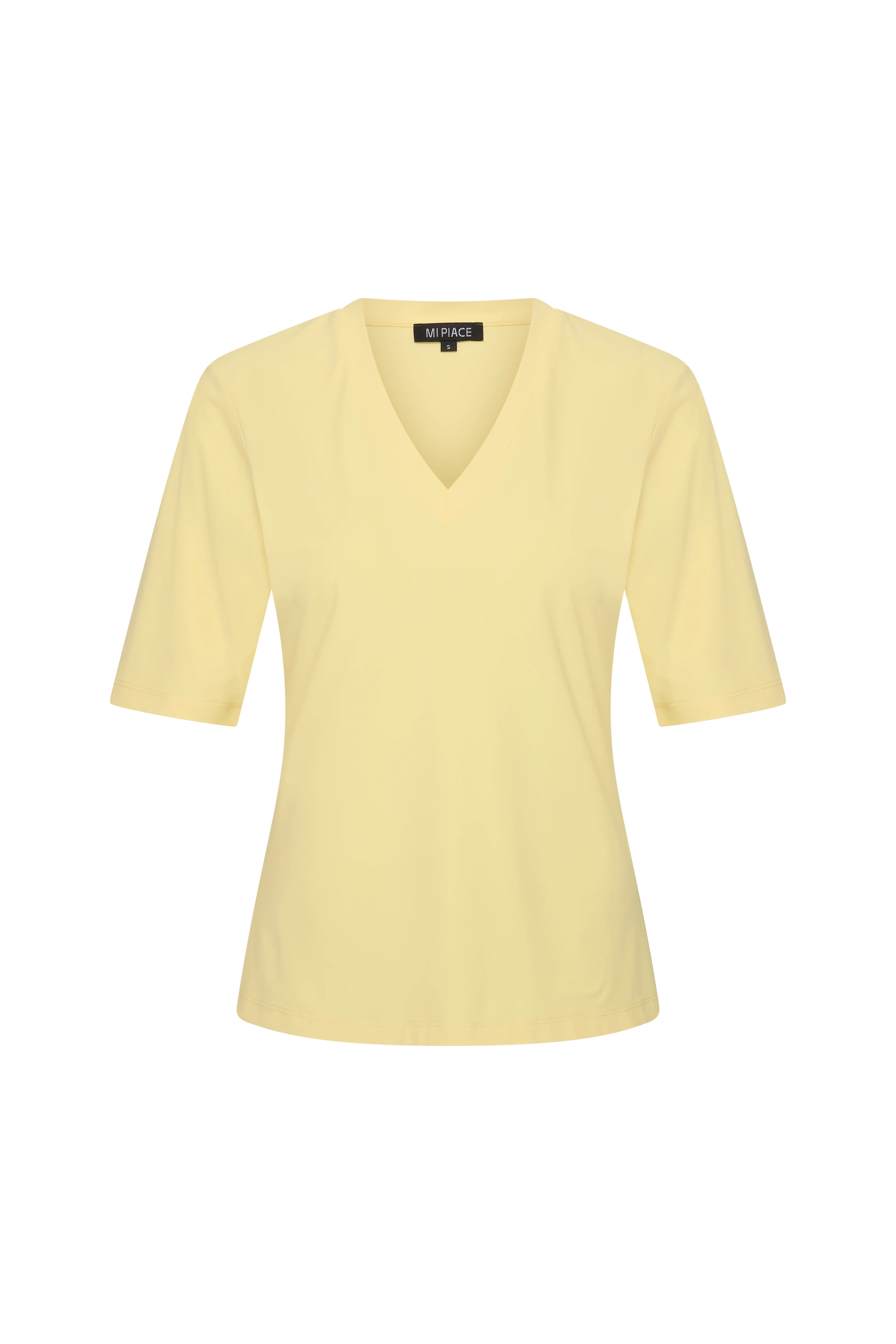 Mi Piace Travelstof Top V-Hals 202271 lemon yellow