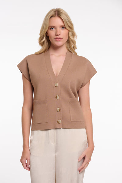 Rino & Pelle Hagi Gilet slate bark