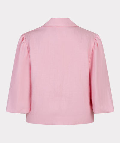 Esqualo Blazer Twill Cropped Puff Sleeve SP26.10047 romance rose