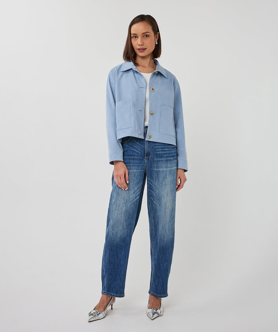 Esqualo Jacket Suedine SP26.37018 pacific blue