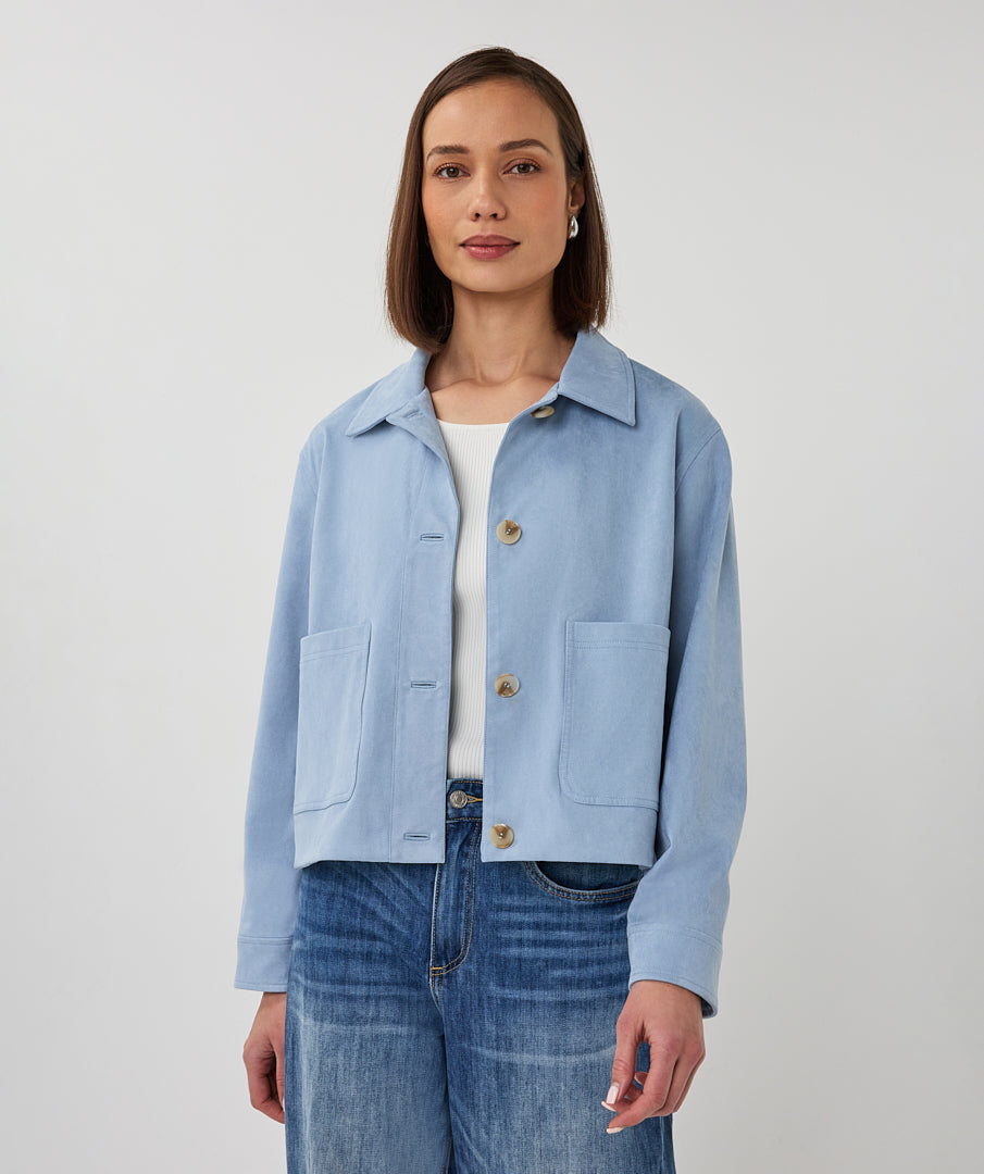 Esqualo Jacket Suedine SP26.37018 pacific blue